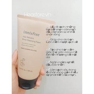 SỮA RỬA MẶT TRO NÚI LỬA INNISFREE JEJU VOLCANIC PORE CLEANSING FOAM