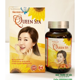 Viên uống đẹp da Sâm Ngọc Nữ QueenSpa bổ sung Collagen giảm nám sạm da - Chai 30 viên