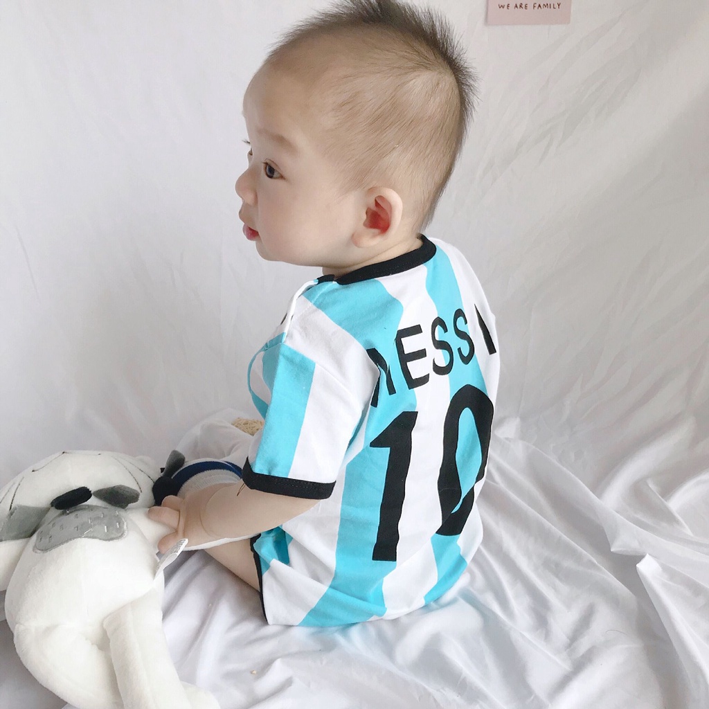 Bộ Áo Liền Quần Cotton In Hoạt Hình One Piece Dễ Thương Cho Bé Trai + Gái