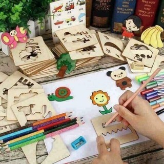 Khuôn vẽ gỗ cho bé thỏa thích học tập