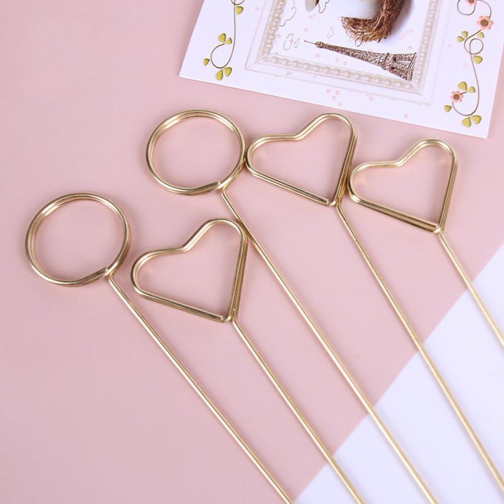 Bộ 10 kẹp trang trí thiệp chất liệu kim loại