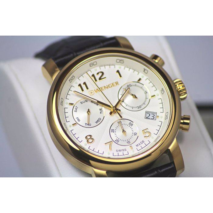Đồng hồ nam Wenge Urban Classic - Máy Quartz - Kính Sapphire - Dây da