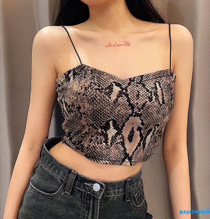 Áo Không Tay Họa Tiết Da Rắn Thời Trang Quyến Rũ Cho Nữ | BigBuy360 - bigbuy360.vn