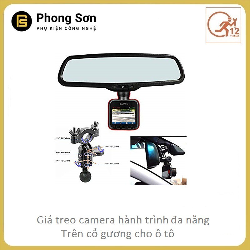 Giá treo Camera hành trình lên cổ gương chiếu hậu ( cho ô tô, xe máy,.... sử dụng đa năng ) | BigBuy360 - bigbuy360.vn