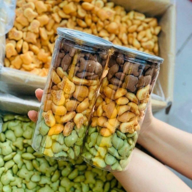 BÁNH GẤU MIX 3 VỊ NHÂN KEM HỦ PET.
