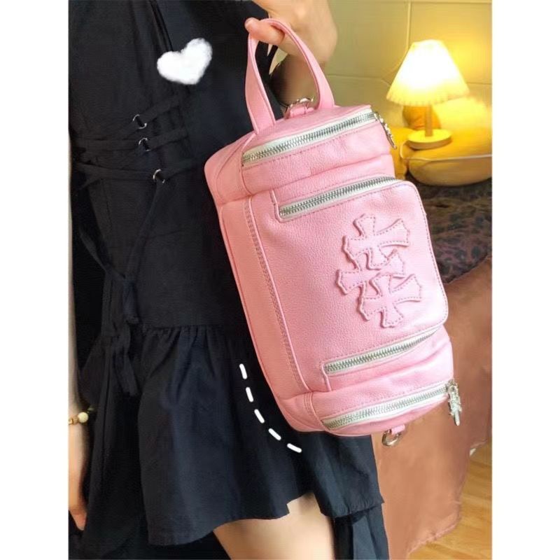 Y2k Túi Đeo Chéo Đựng Mỹ Phẩm Xiaohongshu Màu Hồng Cá Tính Cho Nữ