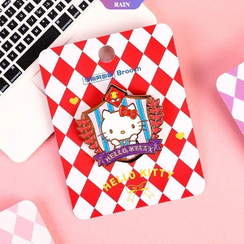 SANRIO Ghim Cài Áo Bằng Hợp Kim Tráng Men Họa Tiết Hoạt Hình Đáng Yêu