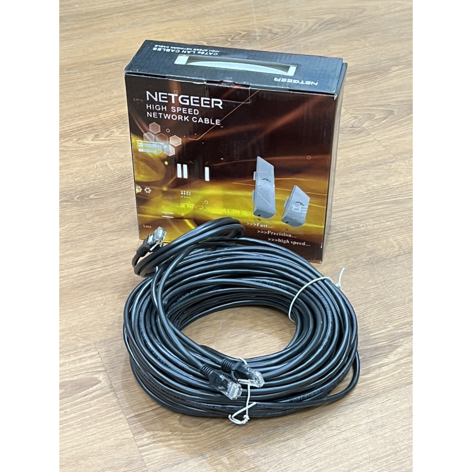 Dây Cáp Mạng CAT5E bấm sẵn 2 đầu 30m 40m 50m đóng hộp - Dây mạng kết nối ổn định, bền,Hàng chính hãng NETGEER