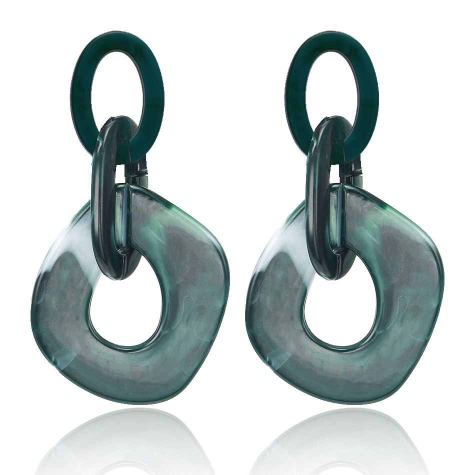 Bông Tai Acrylic Dáng Dài Mặt Hình Học Nhiều Màu Sắc Thời Trang Cho Nữ