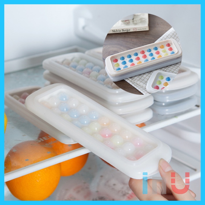 Khay nhựa làm thạch bi tròn 27 viên 1.1cm, đổ thạch trái cây jelly, làm đá viên mini