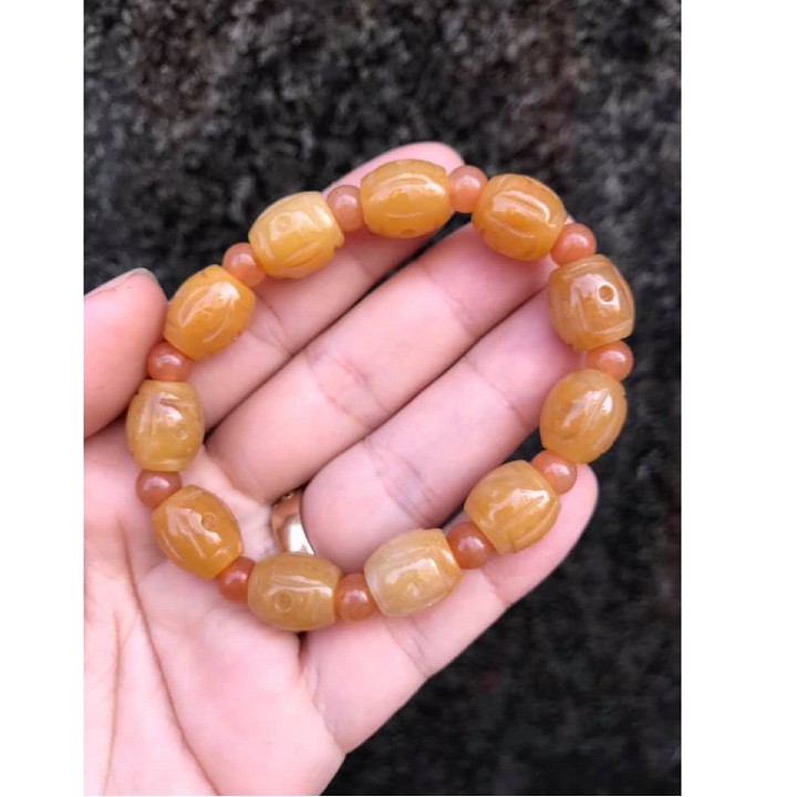 VÒNG TAY LU THỐNG MÀU VÀNG MẪU CHẠM ĐỒNG TIỀN