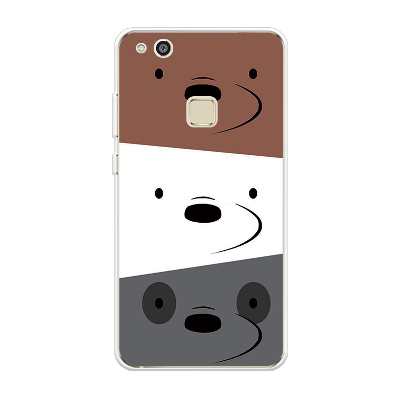 Ốp Lưng TPU Mềm Huawei P8 P9 P10 Lite  Three Bare Bears 3