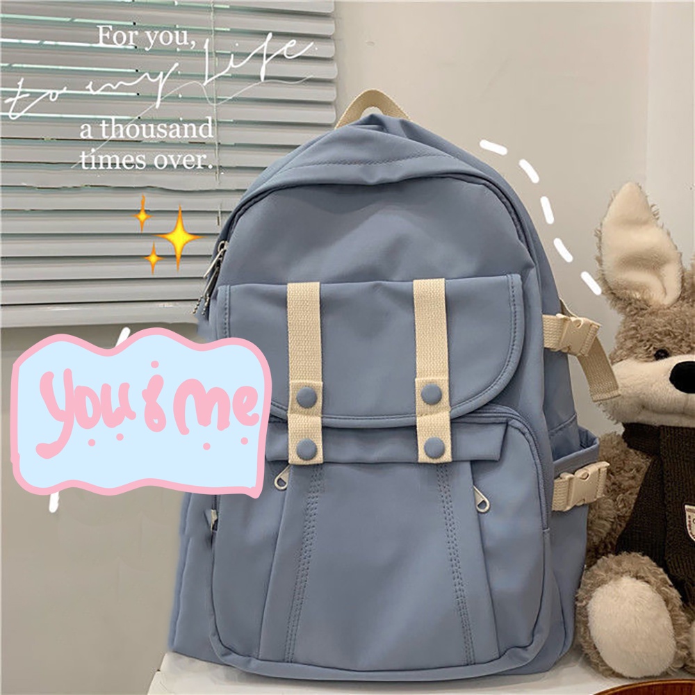 🎈Hàng giao ngay🎈Ba Lô Đi Học Đựng laptop 14 inch Màu Sắc Macaron Phong Cách Hàn Quốc Cho Nữ