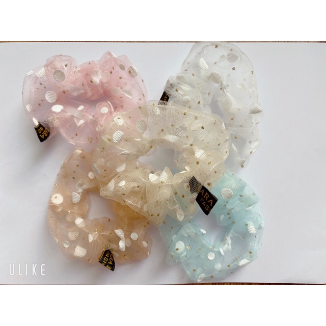 Buộc tóc srunchies chấm bi dễ thương