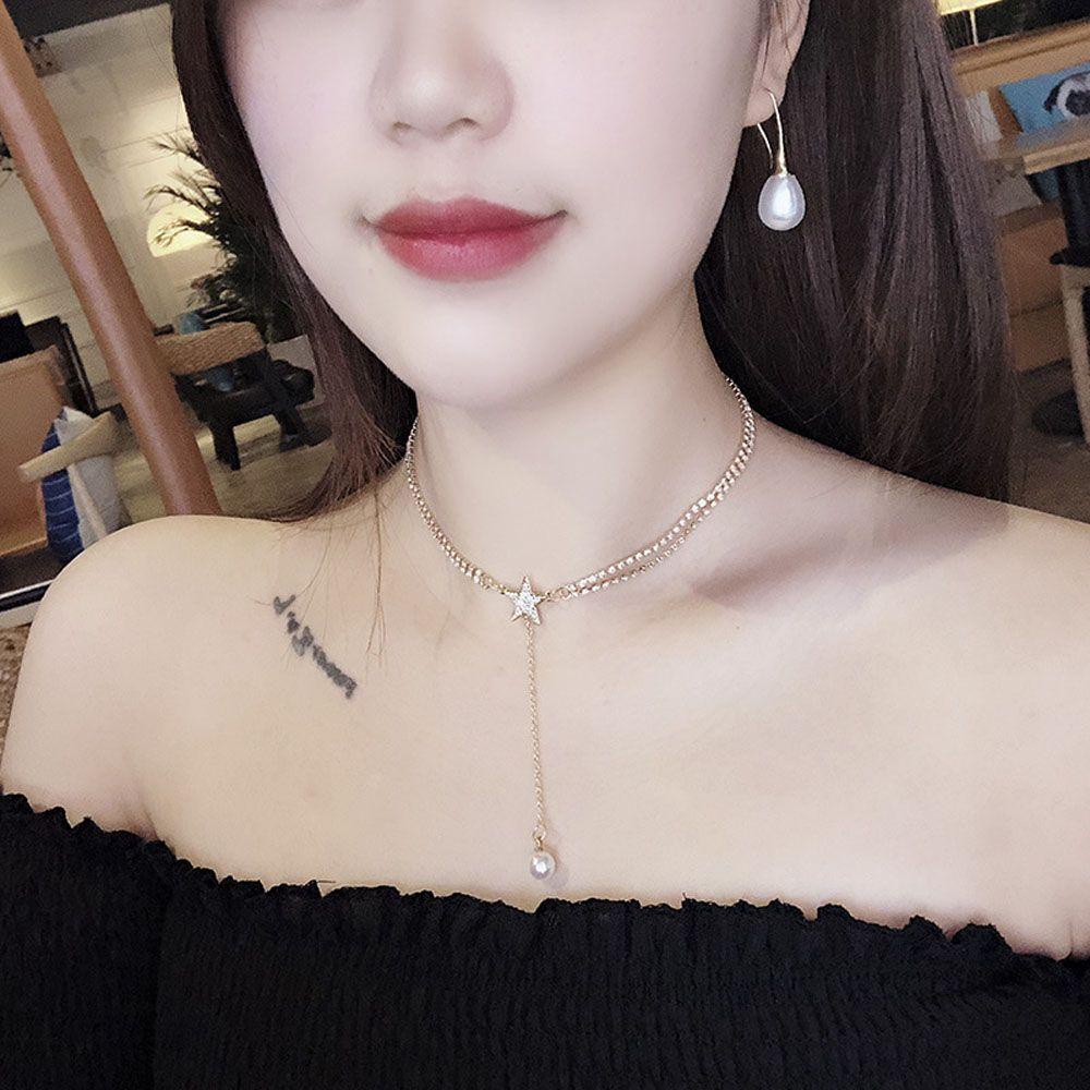 ANEMONE Vòng Cổ Choker Đính Đá Thời Trang Thanh Lịch Dành Cho Nữ
