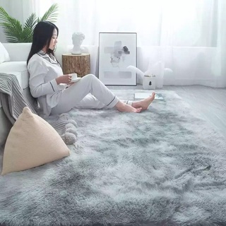 Thảm trải sàn lông loang, trang trí phòng ngủ, phòng khách, chụp ảnh nghệ thuật, lông mềm mịn, không sổ ảnh thật(1m6×2m)