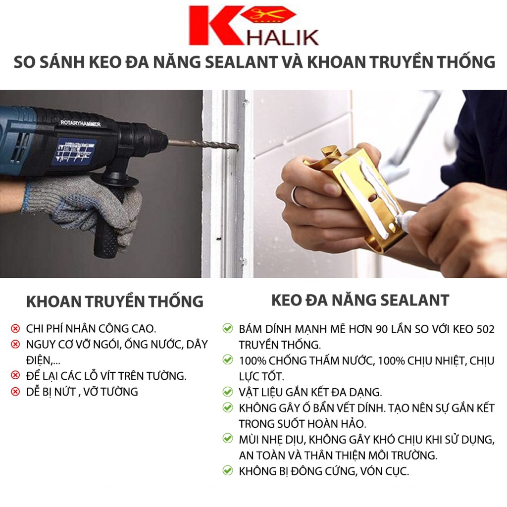 [Siêu Sale] Keo Dán Đa Năng SEALANT FIX 40gr 18gr - Dính Siêu Chắc, Siêu Chịu Lực, Chống Thấm Nước