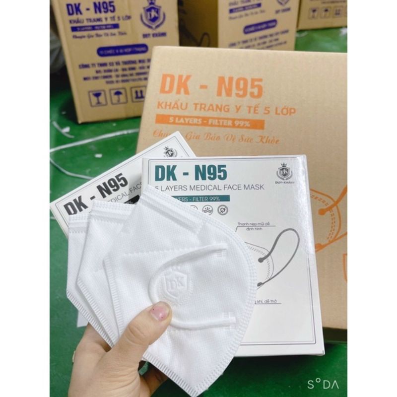combo 200 chiếc khẩu trang N95 không van Duy Khánh cao cấp - có kiểm định của bộ y tế