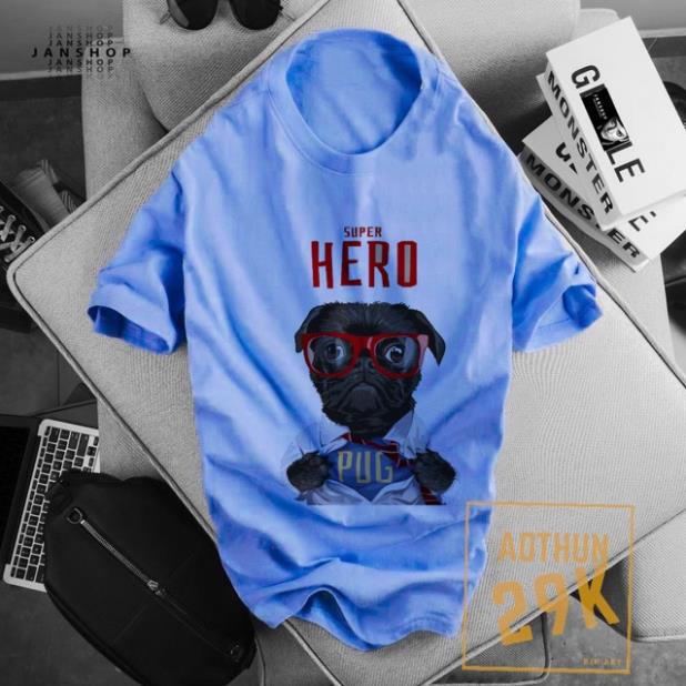 ALBUM 716 - ÁO THUN UNISEX PUG HERO NHIỀU MÀU