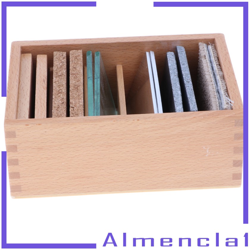 (hàng Mới Về) Bộ Máy Tính Bảng Bằng Gỗ Phương Pháp Montessori Kèm Hộp Đựng Dành Cho Trẻ Em Almencla1
