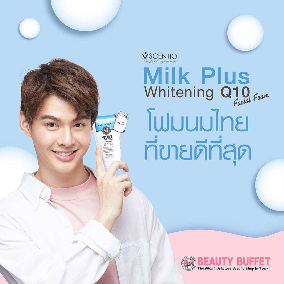 Sữa rửa mặt tạo bọt dưỡng trắng và trẻ hoá da Scentio Milk Plus 100 ml Beauty Buffet