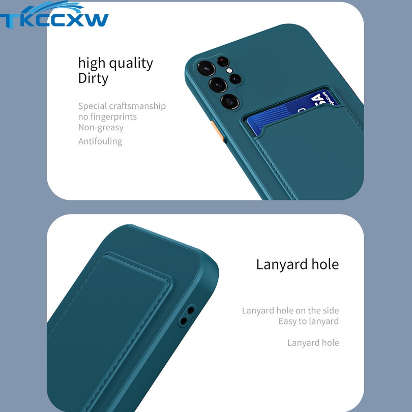 Ốp Điện Thoại Silicon TPU Mềm Có Ví Đựng Thẻ Cho Samsung Galaxy S22 Ultra S22 Plus A24
