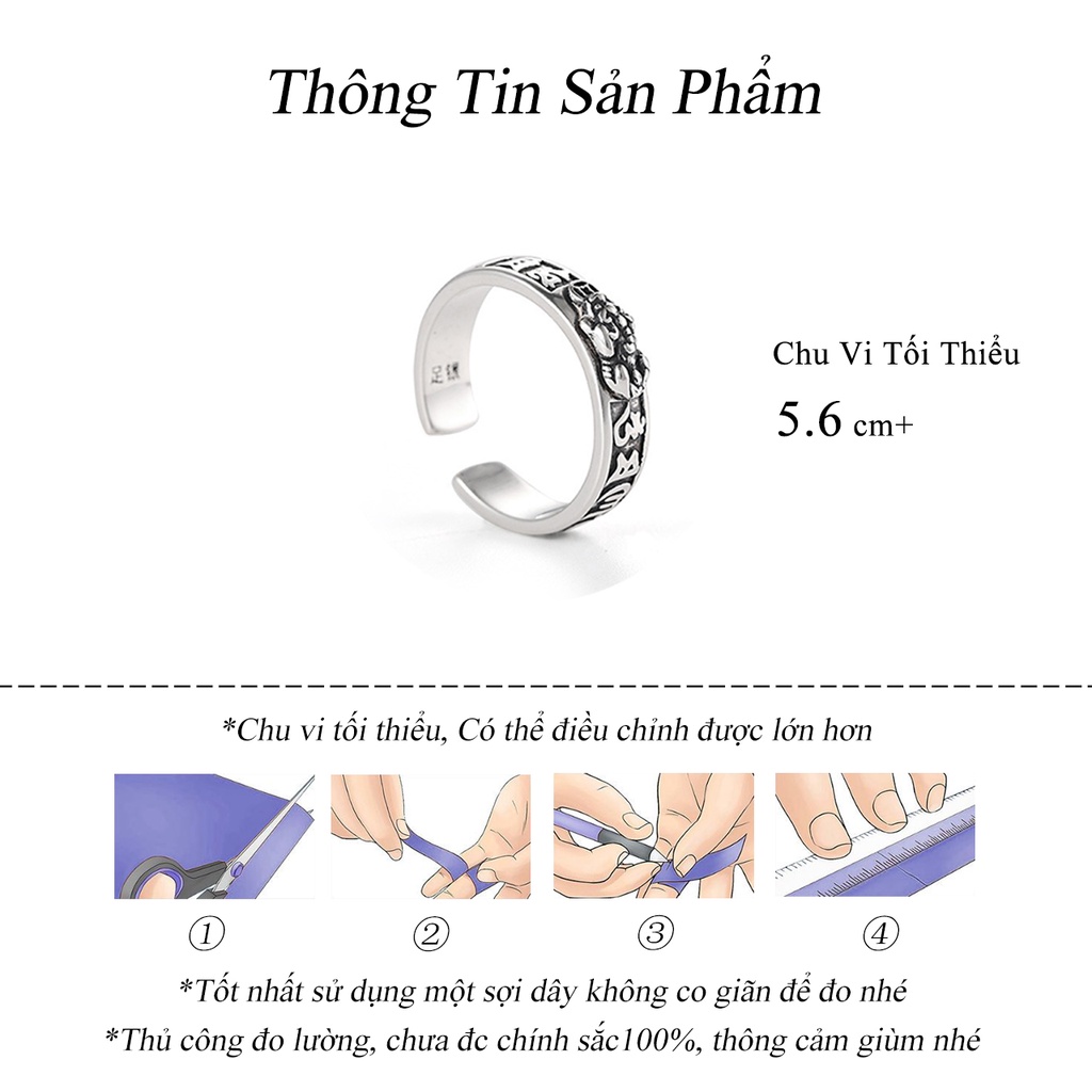 Nhẫn Nam Tì Hưu Giữ an toàn Làm như cũ Cổ điển Tiếng Phạn Khí chất bá đạo Ba chiều Bạc Thái Làm bằng tay NH-152