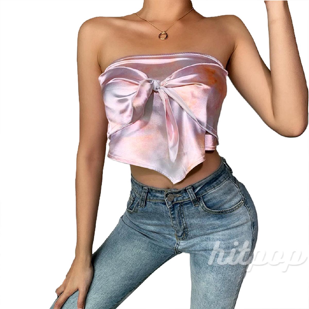 Áo Ống Hở Lưng In Họa Tiết Gợi Cảm Cho Nữ | BigBuy360 - bigbuy360.vn