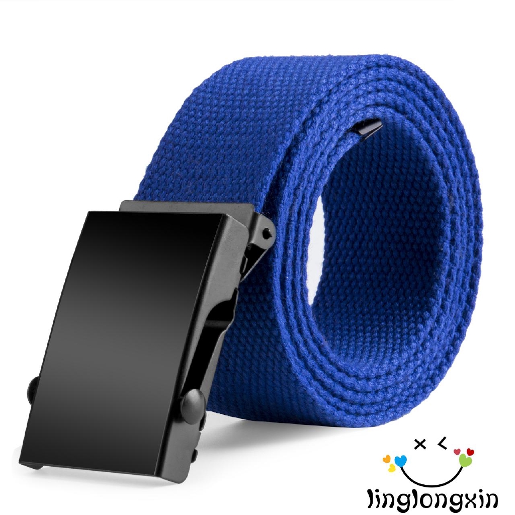Thắt Lưng Canvas Màu Trơn Thời Trang Cho Nam Nữ