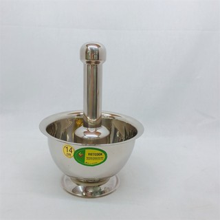 Bộ chày cối INOX VIETCOOK các cỡ 12, 14, 16,18cm