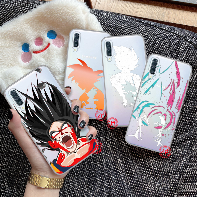 Ốp điện thoại TPU mềm trong suốt hình SonGoku DragonBall Z cho Samsung A5 A6 Plus A7 A8 A9 2017 2018 M10 M20 M30 M40 8S