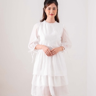 Váy dự tiệc tay nơ bồng bềnh 4 lớp siêu xinh