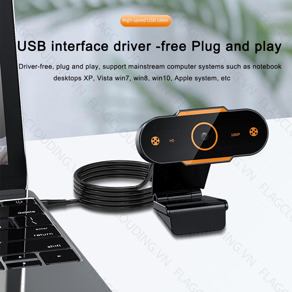 Webcam USB 2.0 5MP HD Độ Phân Giải Cao Tự Lấy Nét 1080P/720P/480P Có Mic Cho Máy Tính Bàn/Máy Tính Laptop | BigBuy360 - bigbuy360.vn