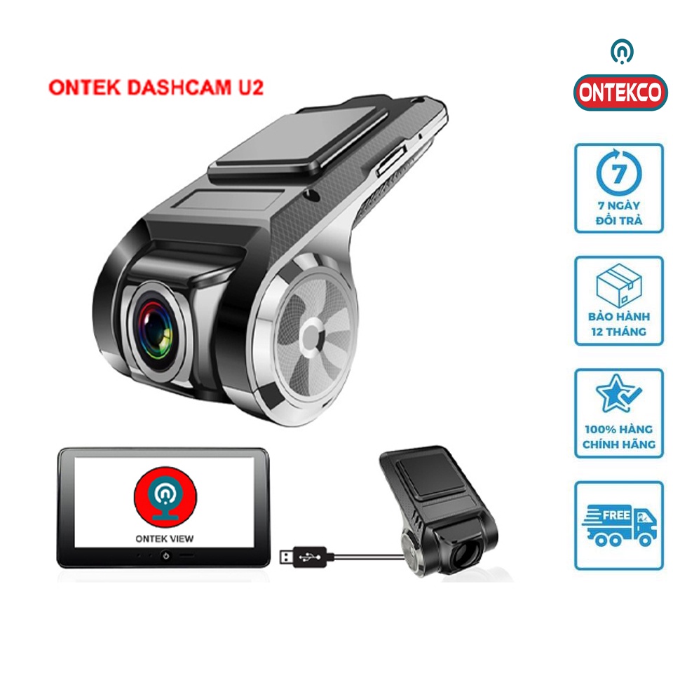 Camera hành trình Ontek U2 tích hợp màn hình android giá tốt quay HD