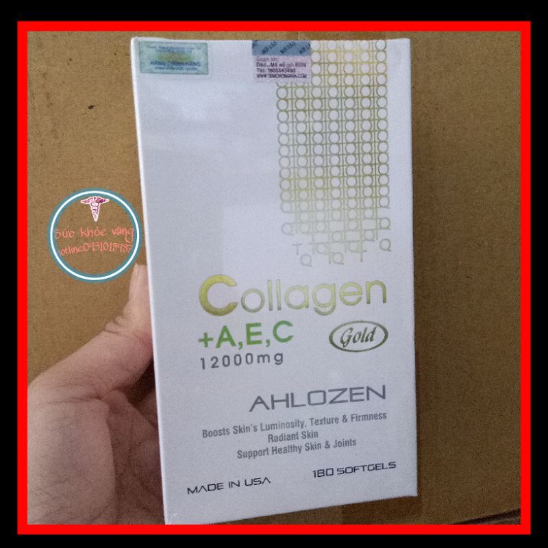 Viên uống Collagen AEC Ahlozen Gold 12000mg