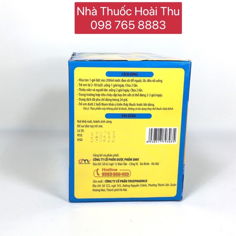 Oresol Aqua DMV - Gói bù nước, bù chất điện giải