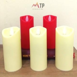 Nến điện tử TP - Đèn cầy nhựa CAO CẤP đường kính 5cm cao 12 cm trang trí nội thất, lễ hội, tiệc cưới