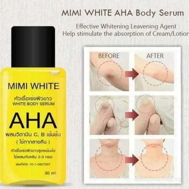 Serum Huyết Thanh Kích Trắng Toàn Thân AHA MIMI WHITE 30ml Thái Lan