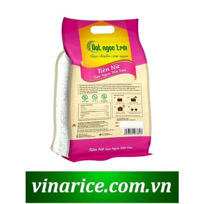 Hạt Ngọc Trời Tiên Nữ - Gạo tiến vua dẻo mềm thơm đặc trưng - túi 5kg