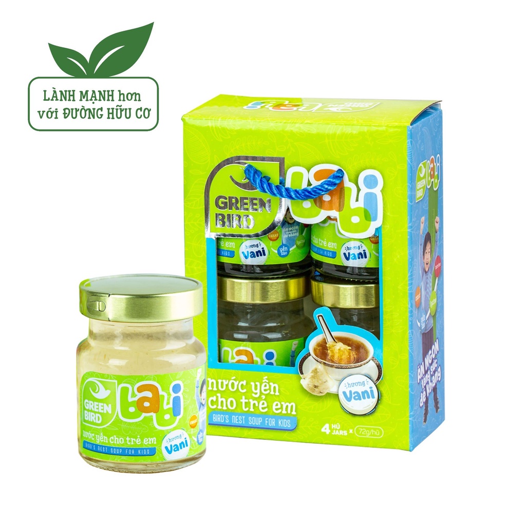 {HÀNG HOT} Nước Yến Green Bird Cho Trẻ Em Hương Vani hiệu NUTRI NEST - Hũ Đơn (72g)