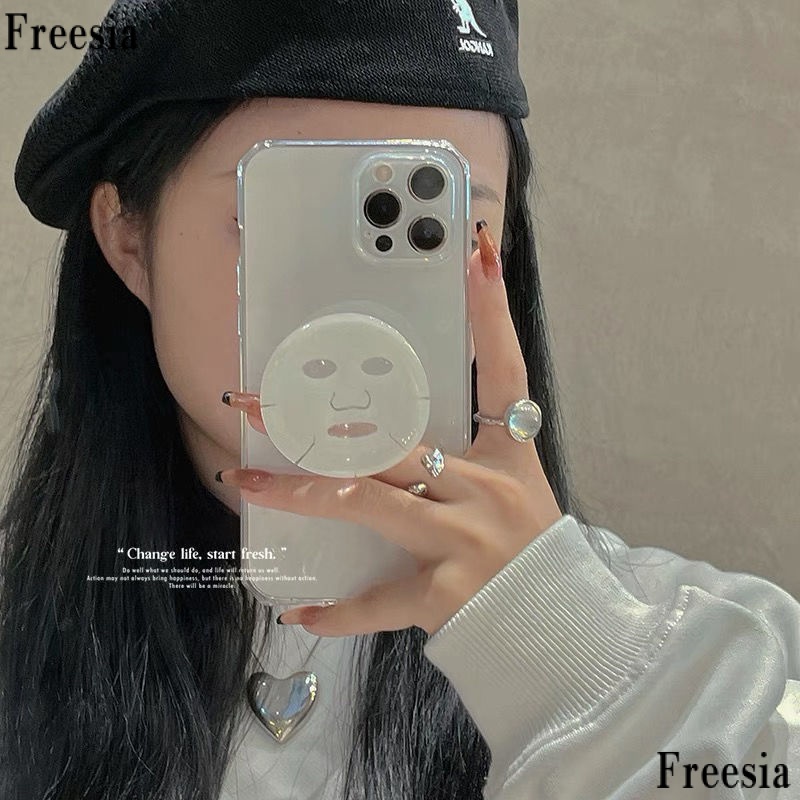 Ốp Điện Thoại In Họa Tiết Đơn Giản Kèm Giá Đỡ Cho iPhone 13 11 / 12promax x xr / xs 7P / 8 / 6I
