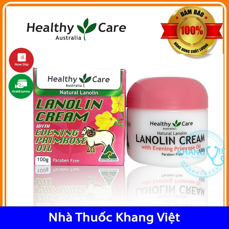 Kem Dưỡng Da Từ Nhau Thai Cừu Và Tinh Dầu Hoa Anh Thảo - HEALTHY CARE LANOLIN 100GR (CHUẨN ÚC)[Date 2023]