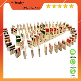 Domino cờ các nước - đồ chơi gỗ thông minh