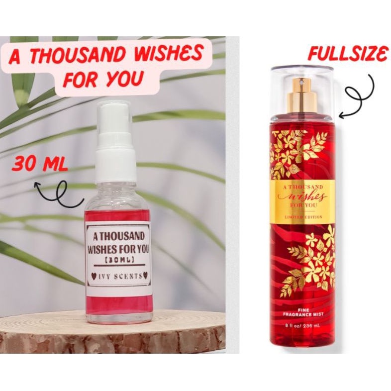 (30ML) XỊT THƠM A THOUSAND WISHES FOR YOU BATH AND BODYWORKS