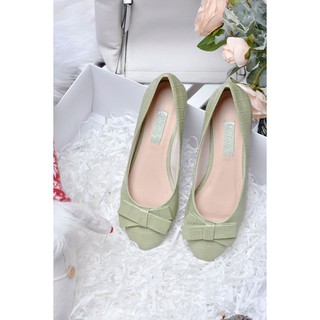 Giày búp bê vân rắn Merly 1294