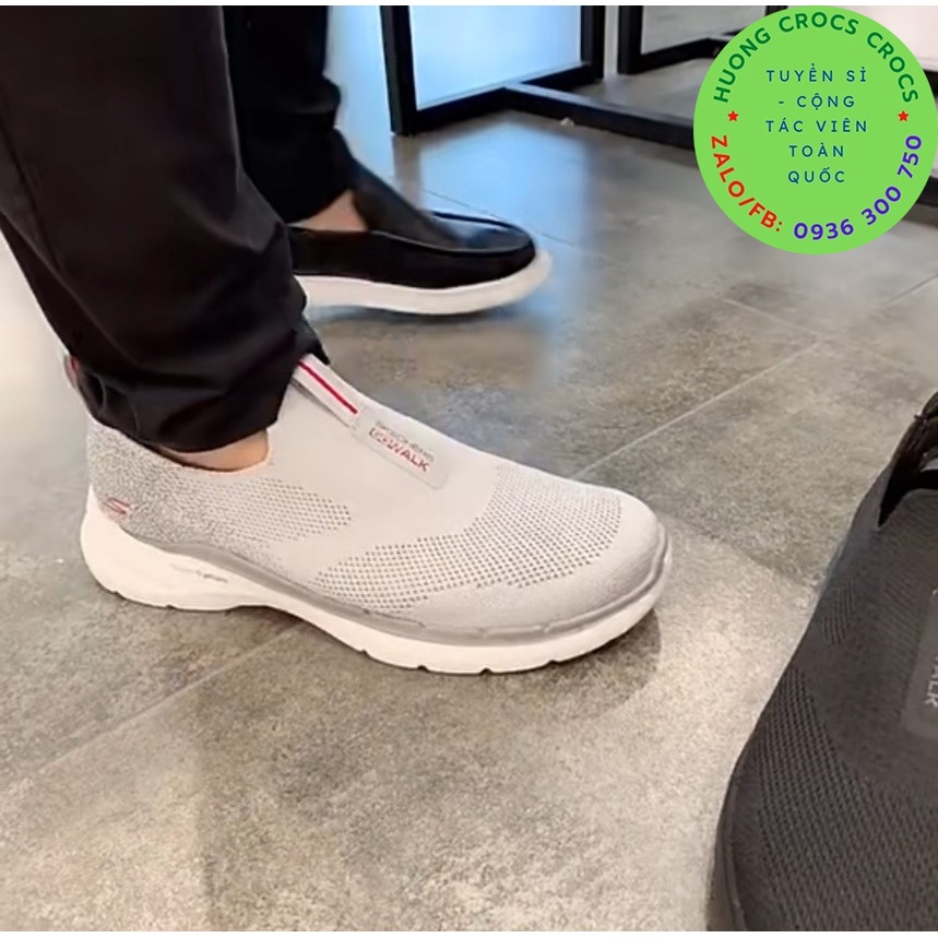 GIÀY THỂ THAO SKECHERS GOWALK 6 MÀU TRẮNG BẠC