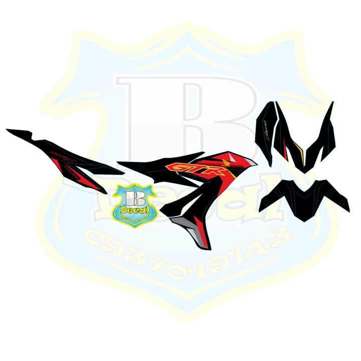 ( Quí khách vui lòng mang ra tiệm cho thợ dán ) Tem winner X đỏ đen