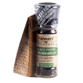 Tiêu đen hạt organic Cối Xay Farmer'S hũ 55g