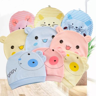 Mũ cho trẻ sơ sinh, vải cotton thun mềm mịn