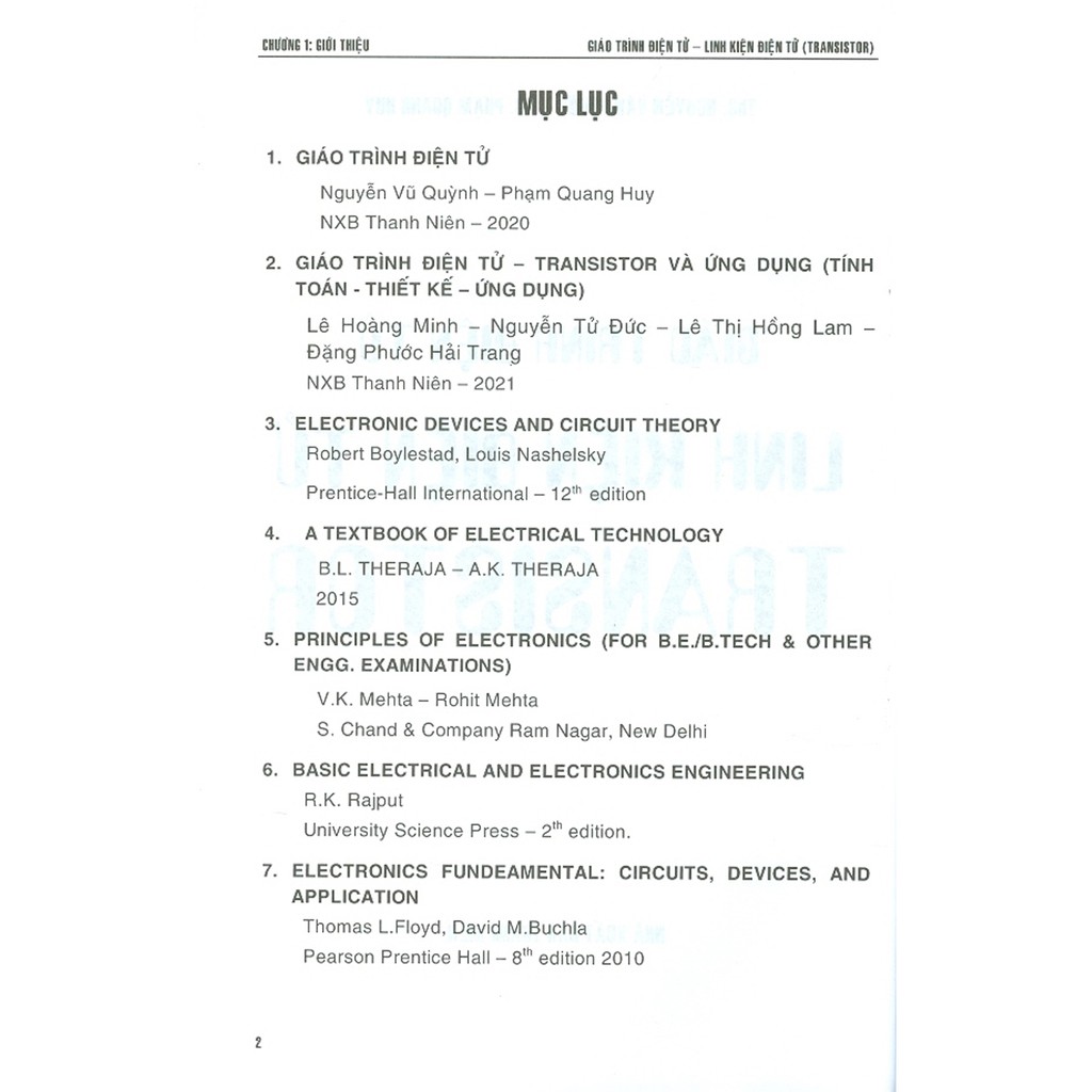 Sách - Giáo Trình Điện Tử - Linh Kiện Điện Tử Transistor